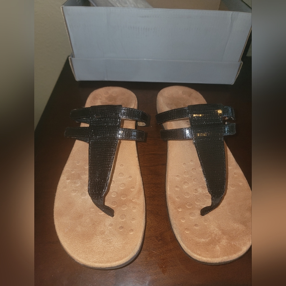 Vionic Karley Black Sandals Sz 8